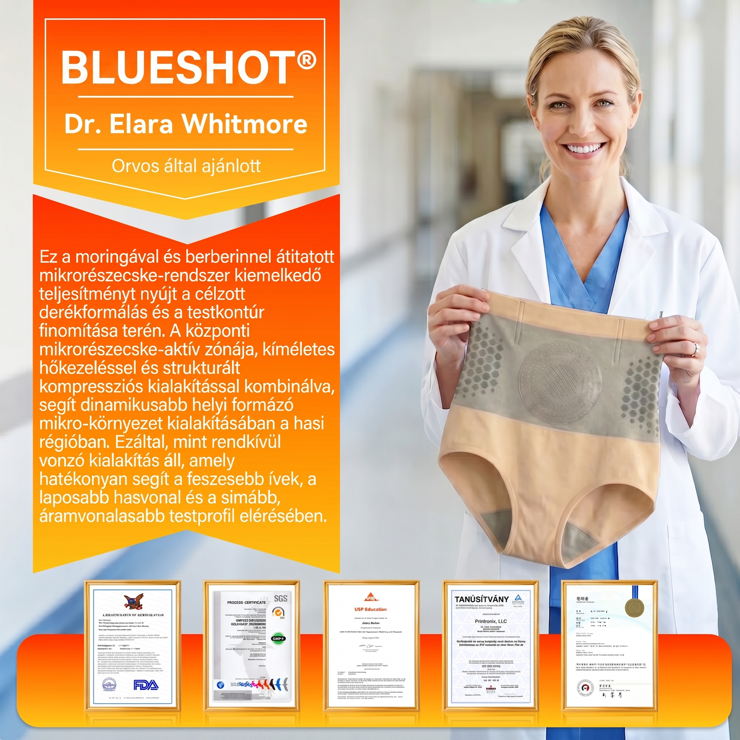 Hivatalos márkaüzlet 👑 BLUESHOT® 2026 – Moringa és Berberin: 4 az 1-ben alakformáló és zsírégető mikrorészecskés rövidnadrág🩷