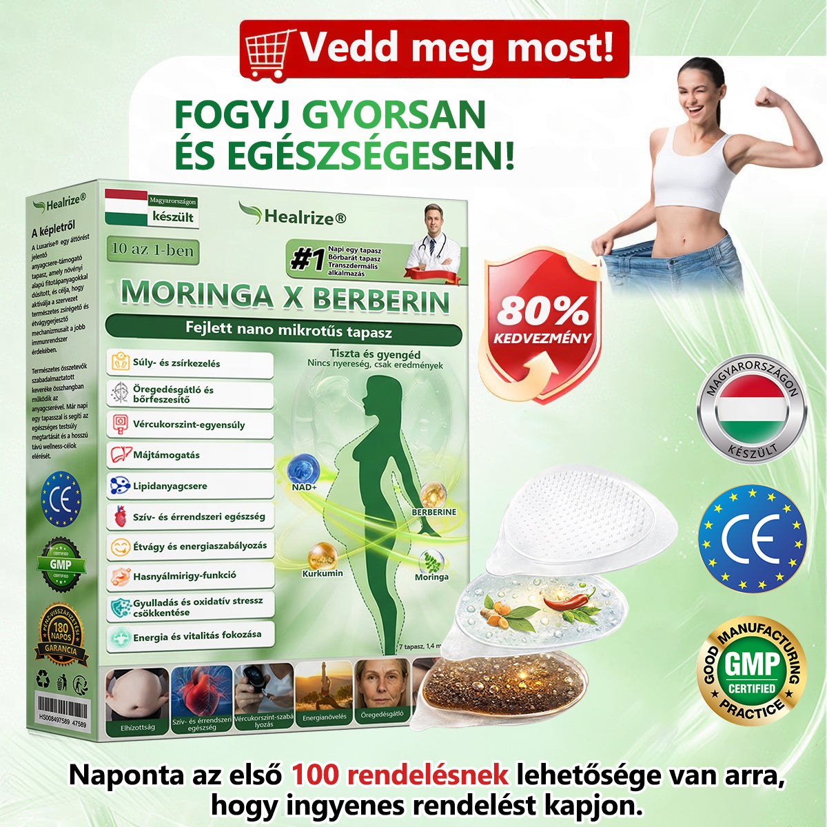 CE által regisztrált & GMP minősítésű | 𝐇𝐞𝐚𝐥𝐫𝐢𝐳𝐞® 🌟🌟𝑴𝒐𝒓𝒊𝒏𝒈𝒂 𝑿 𝑩𝒆𝒓𝒃𝒆𝒓𝒊𝒏 10-𝑰𝒏-1 𝑯𝒂𝒍𝒂𝒅ó 𝑵𝒂𝒏𝒐 𝑴𝒊𝒌𝒓𝒐𝒕ű𝒌 𝑻𝒂𝒑𝒂𝒔𝒛 (𝑵𝒂𝒑𝒊 𝒆𝒈𝒚𝒔𝒛𝒆𝒓, 𝒍á𝒕𝒉𝒂𝒕ó 𝒗á𝒍𝒕𝒐𝒛á𝒔𝒐𝒌 7 𝒏𝒂𝒑 𝒂𝒍𝒂𝒕𝒕）✅ 𝑬𝒍𝒉í𝒛á𝒔, 𝒄𝒖𝒌𝒐𝒓𝒃𝒆𝒕𝒆𝒈𝒔é𝒈, 𝒂𝒍𝒗á𝒔𝒊 𝒂𝒑𝒏𝒐𝒆 é𝒔 í𝒛ü𝒍𝒆𝒕𝒊 𝒑𝒓𝒐𝒃𝒍é𝒎á𝒌