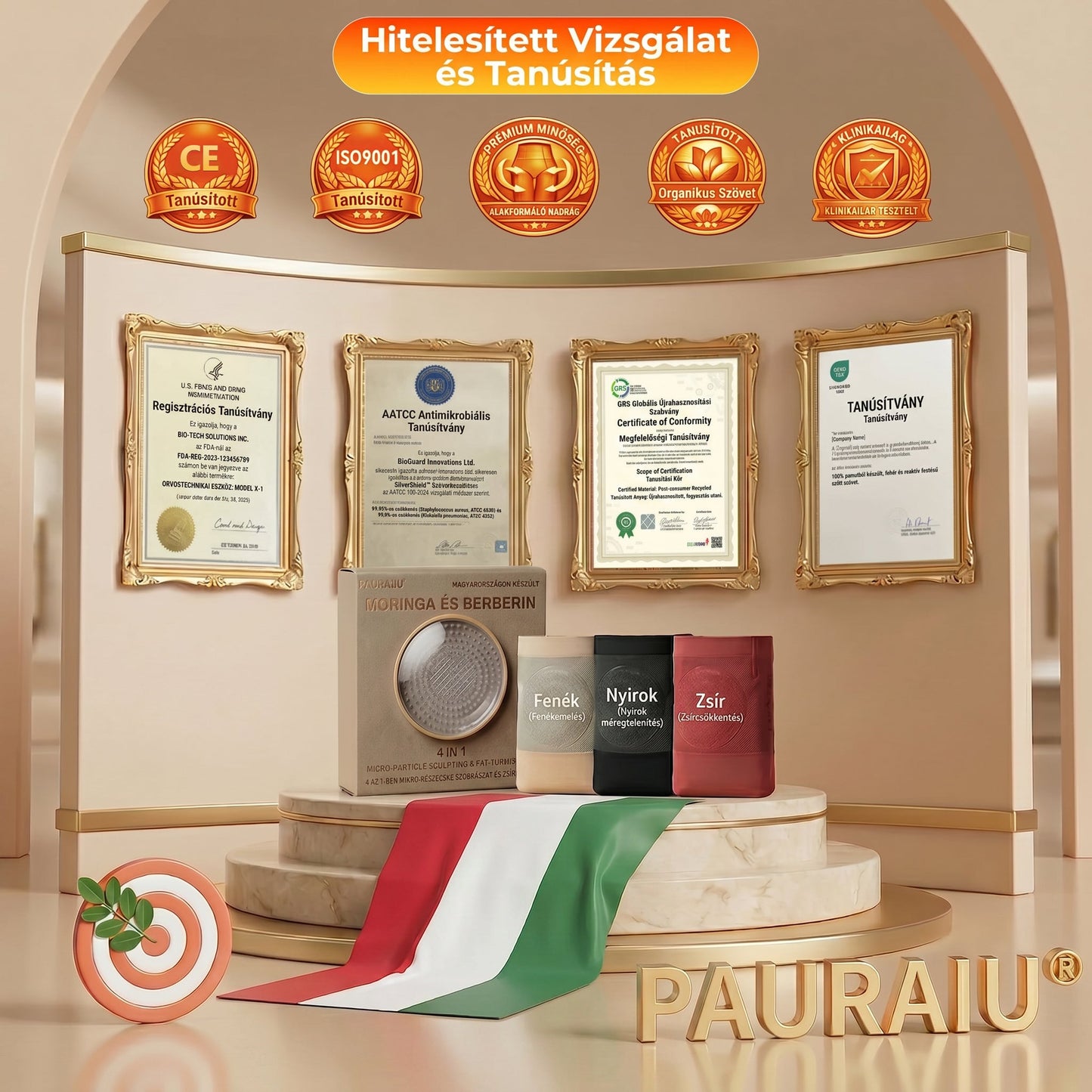 Hivatalos márkaüzlet 👑 BLUESHOT® 2026 – Moringa és Berberin: 4 az 1-ben alakformáló és zsírégető mikrorészecskés rövidnadrág💝