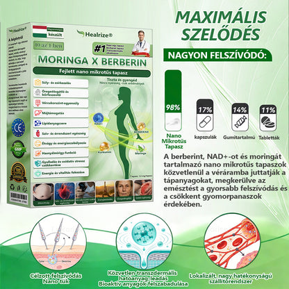 CE által regisztrált & GMP minősítésű | 𝐇𝐞𝐚𝐥𝐫𝐢𝐳𝐞® 🌟🌟𝑴𝒐𝒓𝒊𝒏𝒈𝒂 𝑿 𝑩𝒆𝒓𝒃𝒆𝒓𝒊𝒏 10-𝑰𝒏-1 𝑯𝒂𝒍𝒂𝒅ó 𝑵𝒂𝒏𝒐 𝑴𝒊𝒌𝒓𝒐𝒕ű𝒌 𝑻𝒂𝒑𝒂𝒔𝒛 (𝑵𝒂𝒑𝒊 𝒆𝒈𝒚𝒔𝒛𝒆𝒓, 𝒍á𝒕𝒉𝒂𝒕ó 𝒗á𝒍𝒕𝒐𝒛á𝒔𝒐𝒌 7 𝒏𝒂𝒑 𝒂𝒍𝒂𝒕𝒕）✅ 𝑬𝒍𝒉í𝒛á𝒔, 𝒄𝒖𝒌𝒐𝒓𝒃𝒆𝒕𝒆𝒈𝒔é𝒈, 𝒂𝒍𝒗á𝒔𝒊 𝒂𝒑𝒏𝒐𝒆 é𝒔 í𝒛ü𝒍𝒆𝒕𝒊 𝒑𝒓𝒐𝒃𝒍é𝒎á𝒌