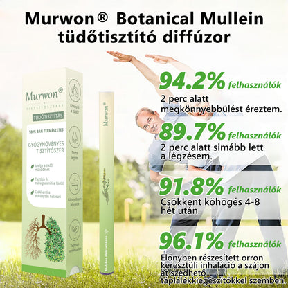 Magyar tulajdonban és üzemeltetésben ✅ Murwon® botanikus ökörfarkkóró (Mullein) tüdőtisztító diffúzor  (🫁 köhögés, garatgyulladás, légszomj, köpet, orrdugulás, hörghurut, hörghurut, allergiás tünetek, tüdő diszkomfort) 💞