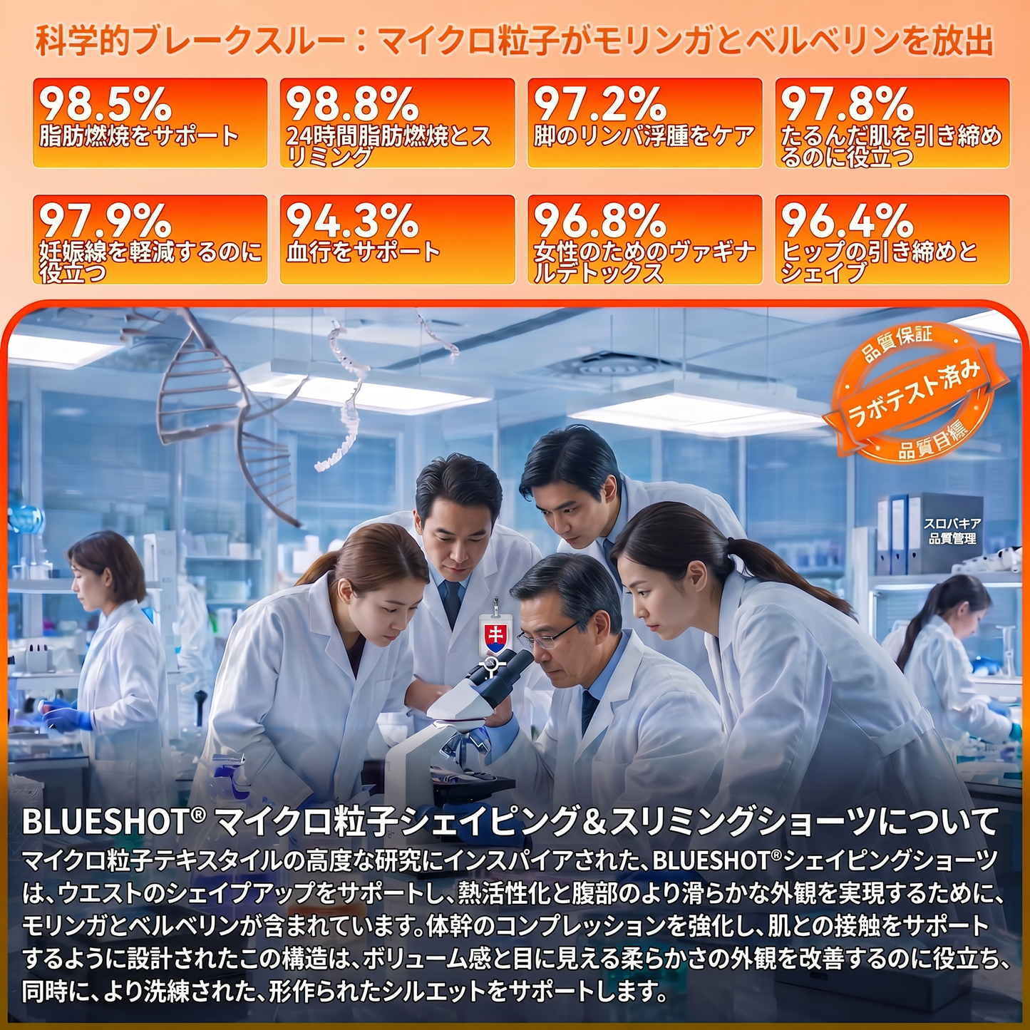 現役理学療法士 監修 🌸 𝐁𝑳𝑼𝐄𝐒𝐇𝑶𝑻® 🪷 2026 モリンガ＆ベルベリン 4-in-1 マイクロ粒子 成形＆脂肪燃焼ショーツ